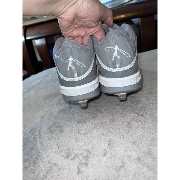 NIKE Swingman MVP 2 Mid Metal Baseball Cleats Gray/White 616258-011 Size 12 - Picture 5 of 12